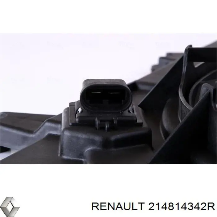 214814342R Renault (RVI) Ventilador elétrico de esfriamento montado (motor + roda de aletas)