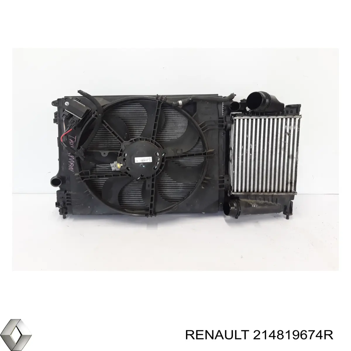 Compre 214819674R Renault (RVI) Difusor do radiador de esfriamento, montado com motor e roda de aletas