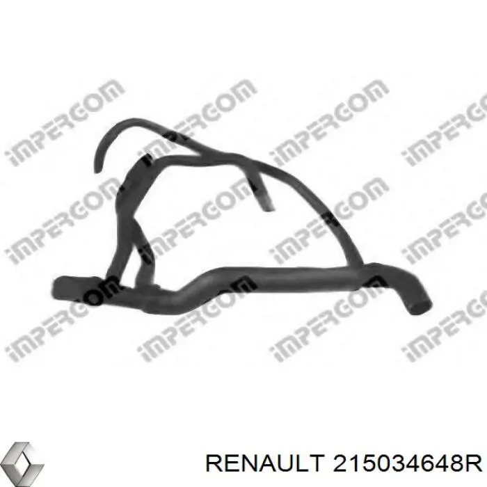 215034648R Renault (RVI) Mangueira (cano derivado) inferior do radiador de esfriamento
