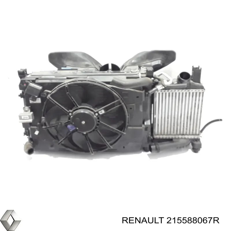 215588067R Renault (RVI) Conduto de ar (defletor) direito do radiador