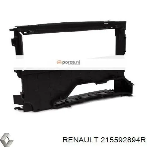 215592894R Renault (RVI) Conduto de ar (defletor) esquerdo do radiador