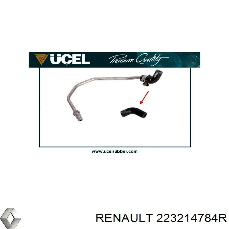 223214784R Renault (RVI) Tubo de sensor de pressão dos gases de escape