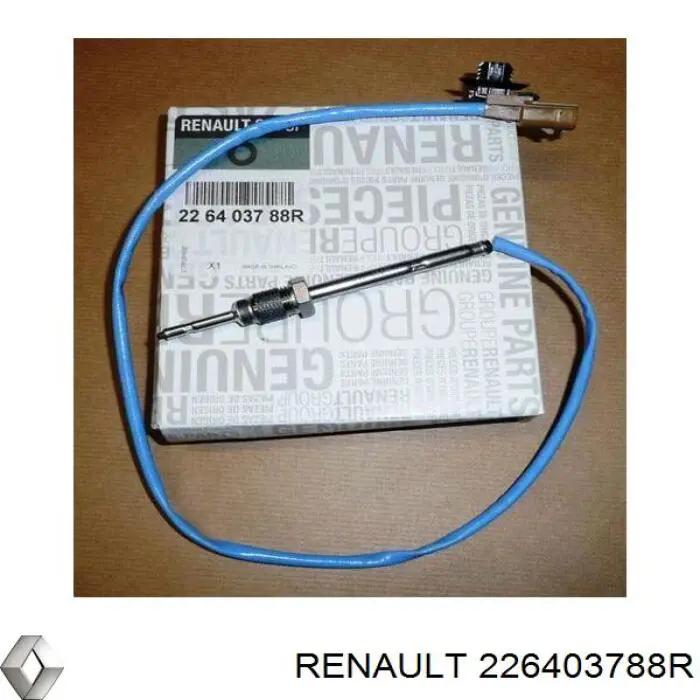 226403788R Renault (RVI) Sensor de temperatura dos gases de escape (GE), até o catalisador
