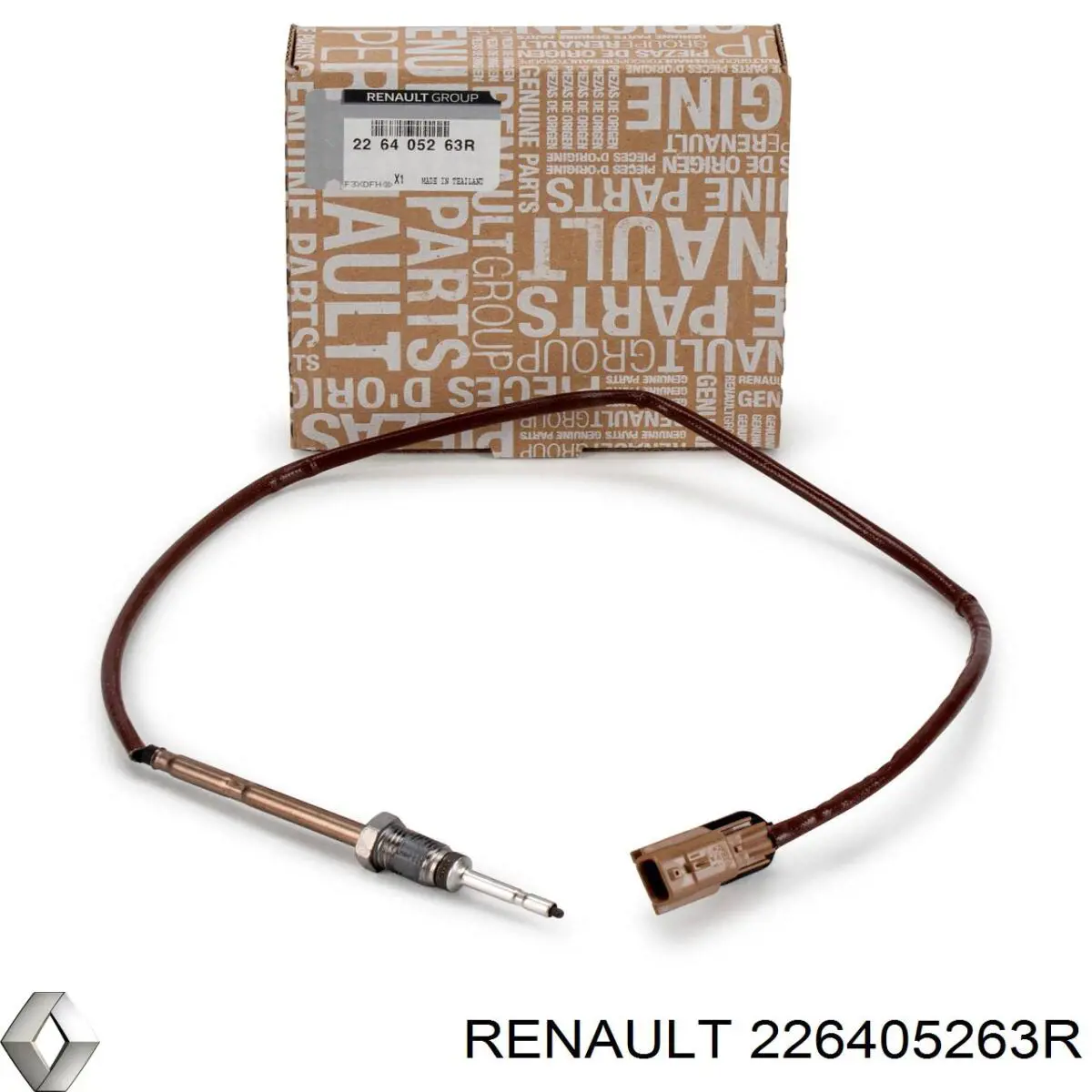 226405263R Renault (RVI) Sensor de temperatura dos gases de escape (GE), até o catalisador