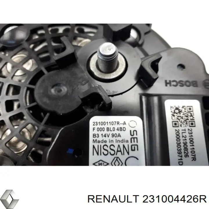 Gerador Renault (RVI) 231007344R preço, a partir de 102,80 USD