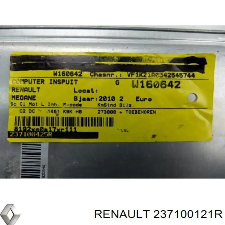 Módulo de direção (Centralina eletrônica) de motor Renault (RVI) 237100121R preço, a partir de 214,52 USD