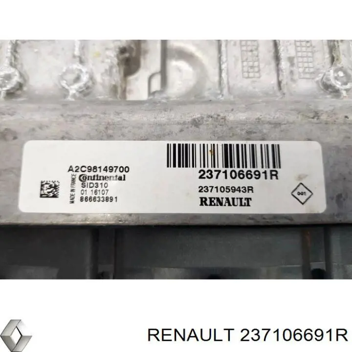 237106691R Renault (RVI) Módulo de direção (Centralina eletrônica) de motor
