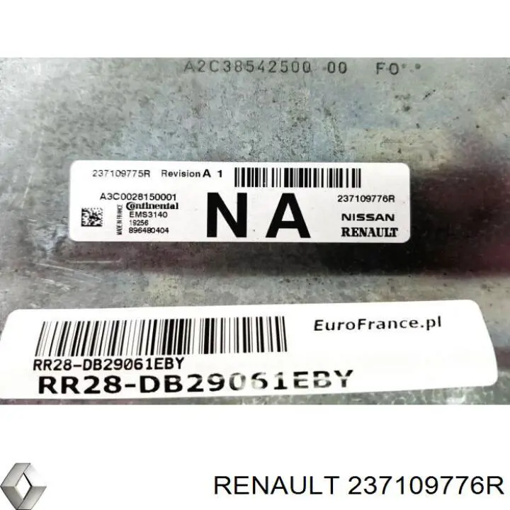 Módulo de direção (Centralina eletrônica) de motor 237109776R Renault (RVI)