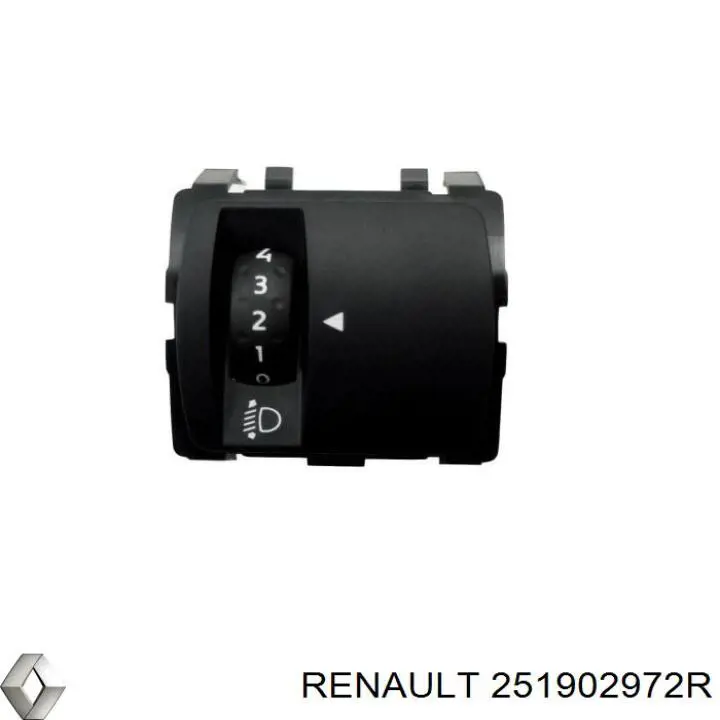251902972R Renault (RVI) Botão (regulador) de corretor das luzes