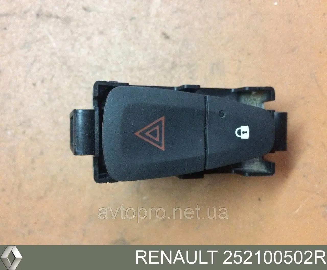 252100502R Renault (RVI) Botão de ativação do sinal de emergência