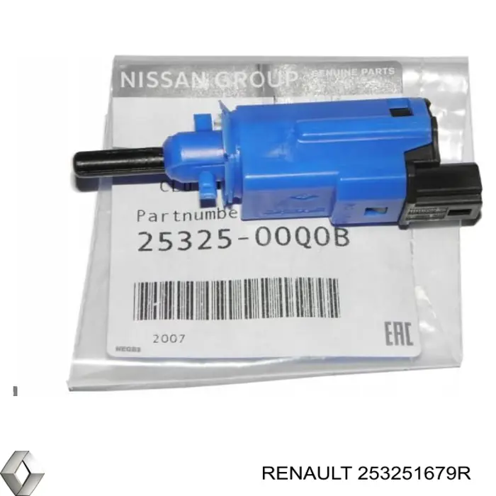 253251679R Renault (RVI) Sensor de ativação de embraiagem