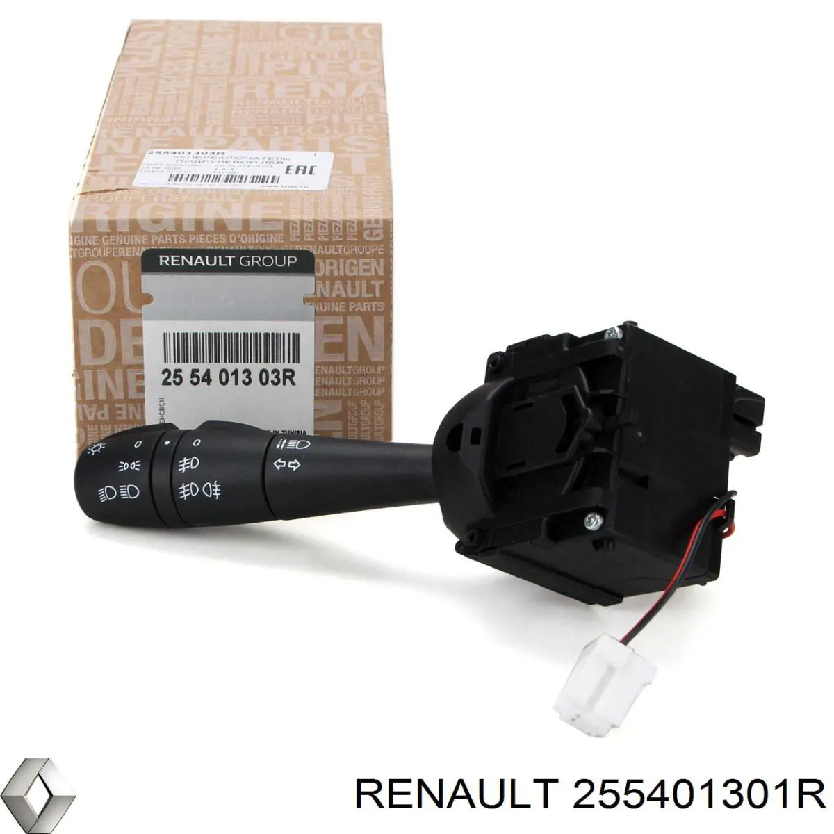 Compre 255401301R Renault (RVI) Comutador esquerdo instalado na coluna da direção