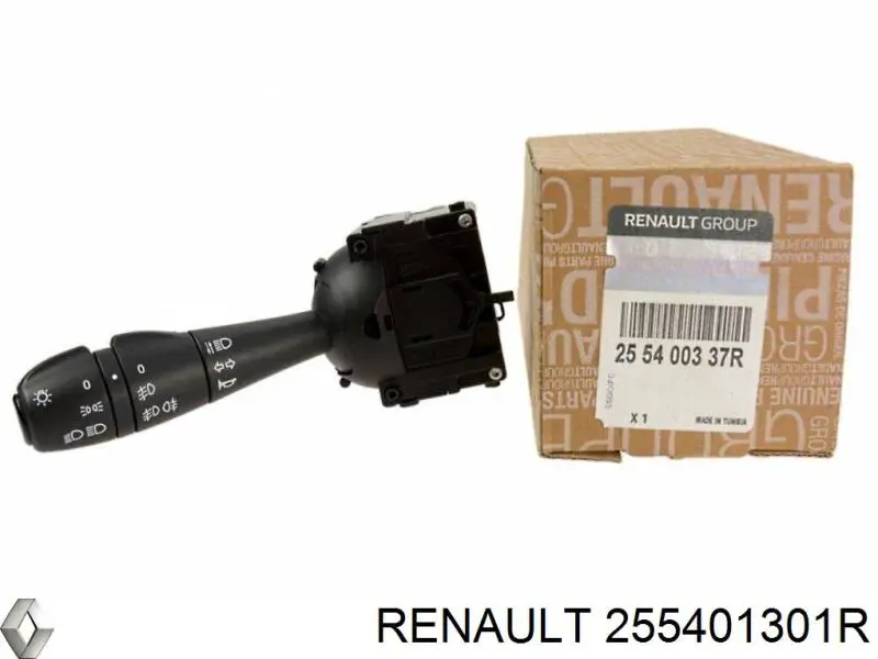 Comutador esquerdo instalado na coluna da direção 255401301R Renault (RVI)
