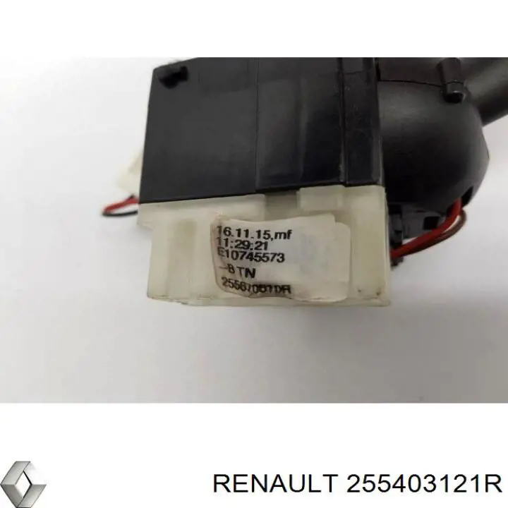 Comutador esquerdo instalado na coluna da direção 255403121R Renault (RVI)