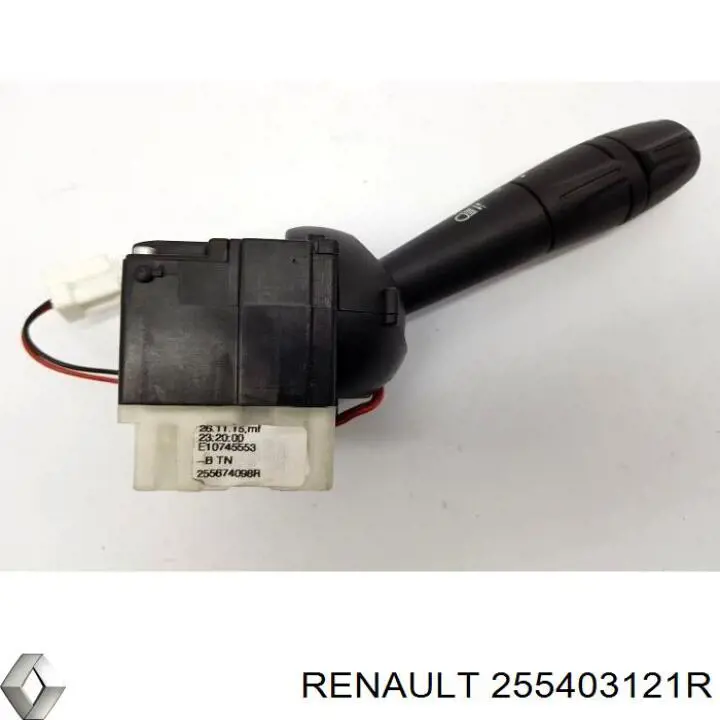 Comutador esquerdo instalado na coluna da direção 255403121R Renault (RVI)