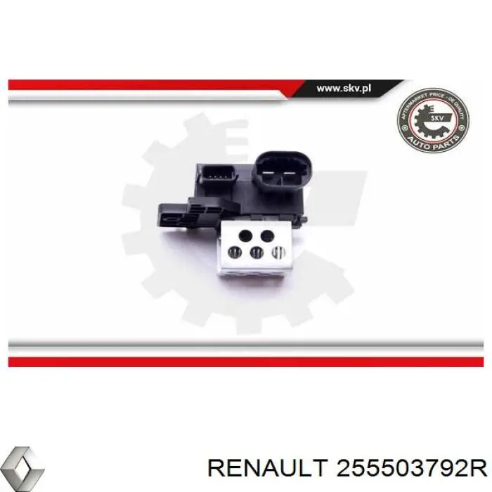 Regulador de revoluções de ventilador de esfriamento (unidade de controlo) Renault (RVI) 255503792R preço, a partir de 37,46 USD