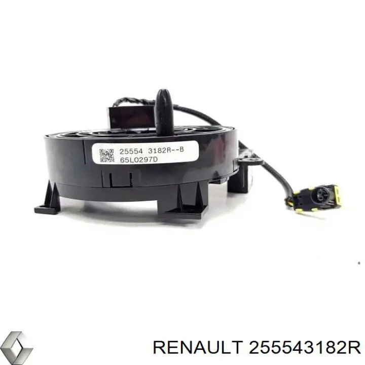 Anel AIRBAG de contato, cabo plano do volante 255543182R Renault (RVI)
