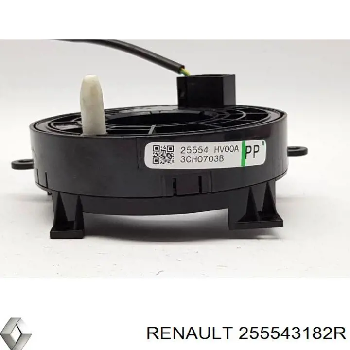 255543182R Renault (RVI) Anel AIRBAG de contato, cabo plano do volante