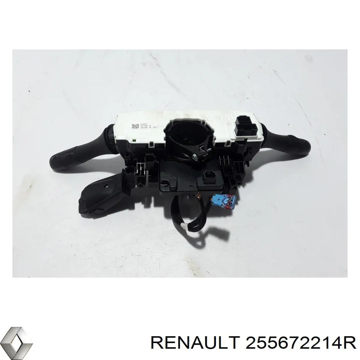 Comutador esquerdo instalado na coluna da direção 255672214R Renault (RVI)