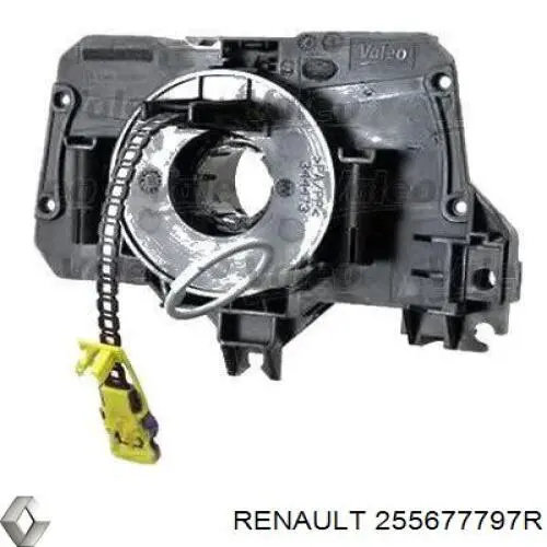 255677797R Renault (RVI) Anel AIRBAG de contato, cabo plano do volante