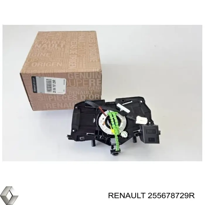 255678729R Renault (RVI) Anel AIRBAG de contato, cabo plano do volante