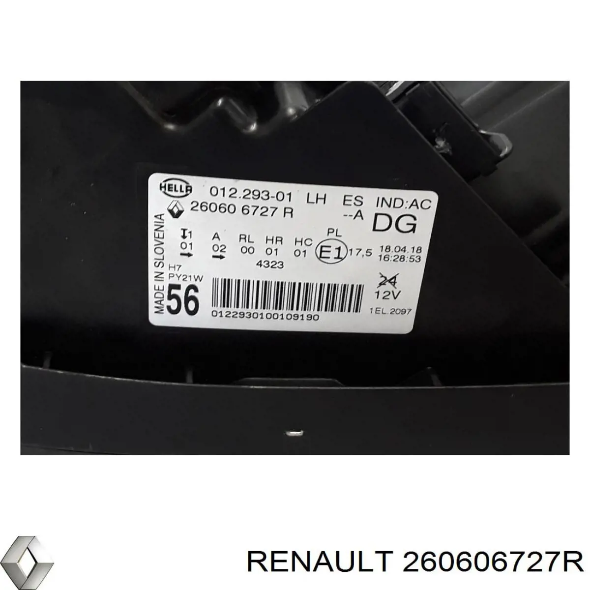 Luz esquerda 260606727R Renault (RVI)