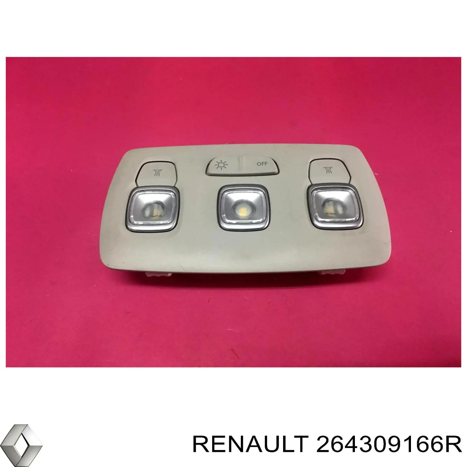 264309166R Renault (RVI) Quebra-luz traseiro de iluminação de salão (de cabina)