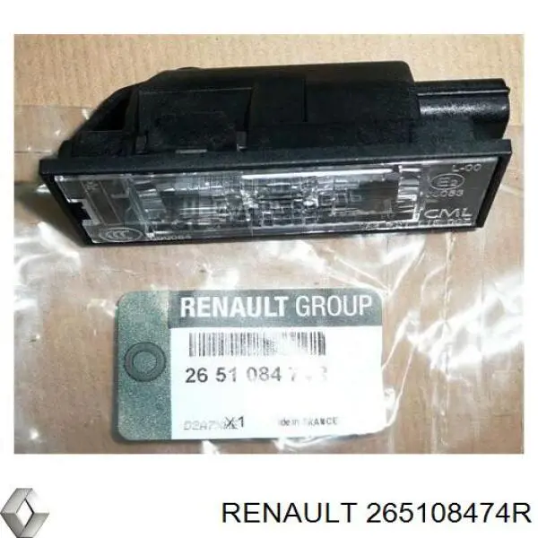 Compre 265108474R Renault (RVI) Lanterna da luz de fundo de matrícula traseira