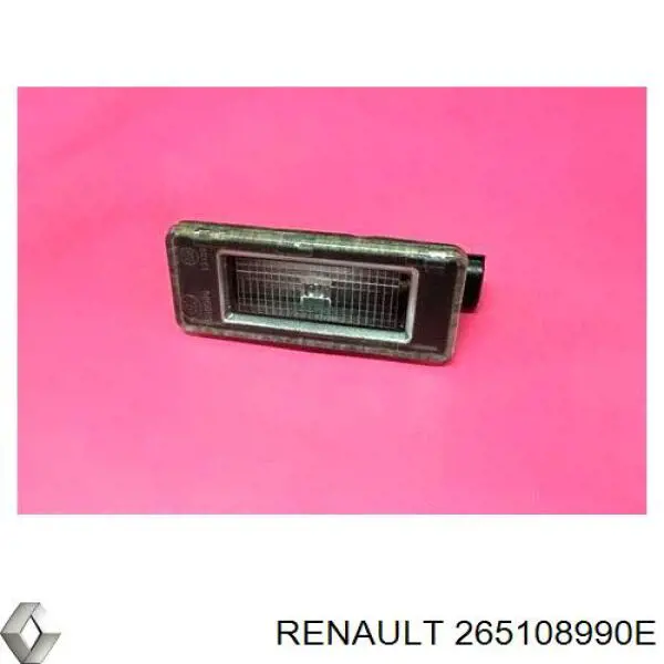Lanterna da luz de fundo de matrícula traseira Renault (RVI) 265108990E preço, a partir de 27,26 USD