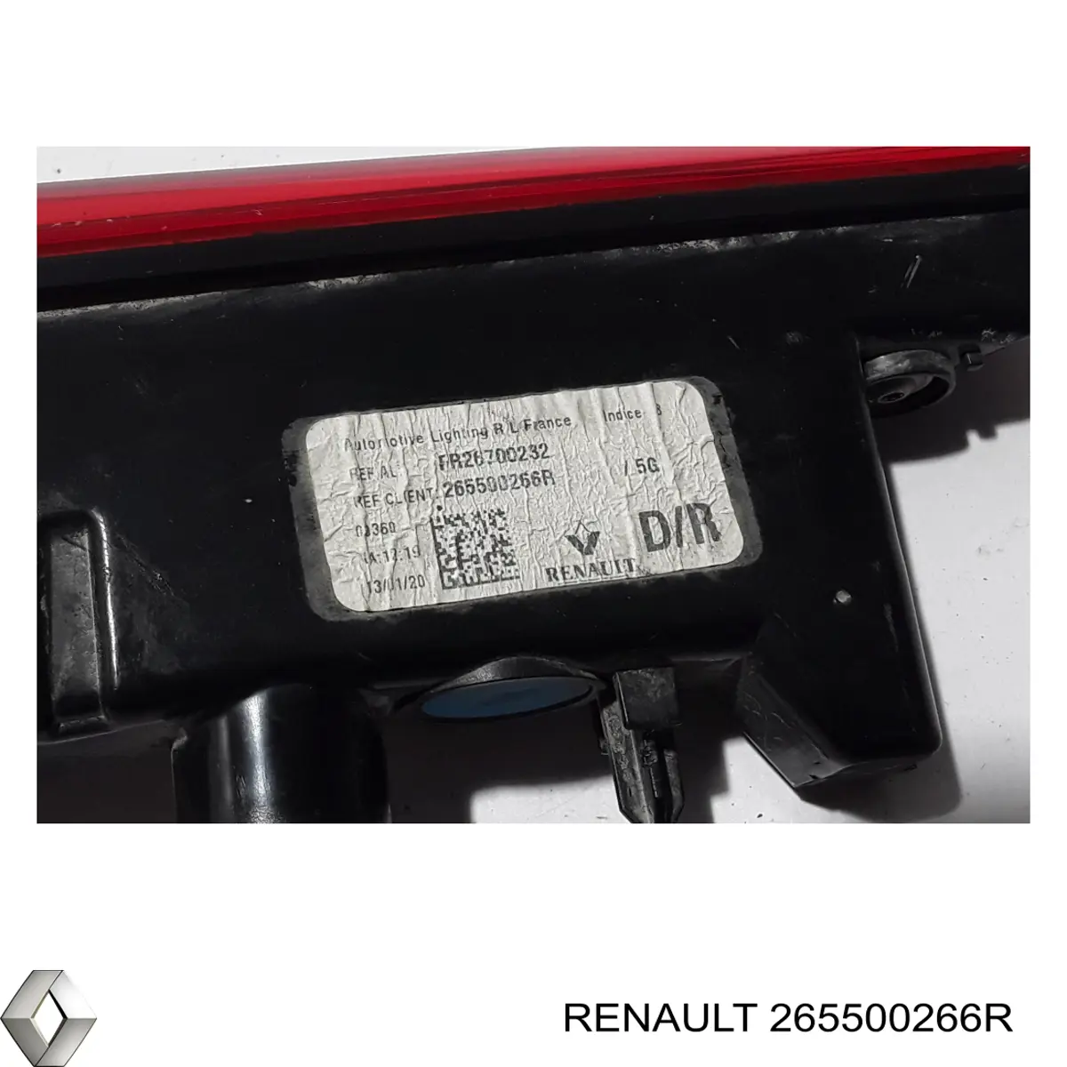 Lanterna traseira direita interna Renault (RVI) 265500266R preço, a partir de 281,41 USD