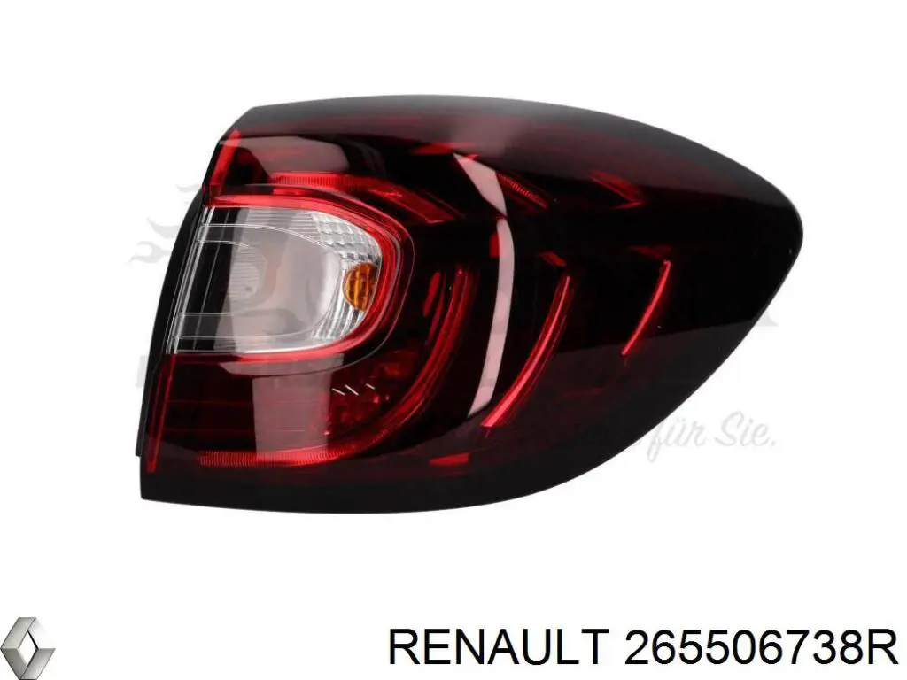 265506738R Renault (RVI) Lanterna traseira direita