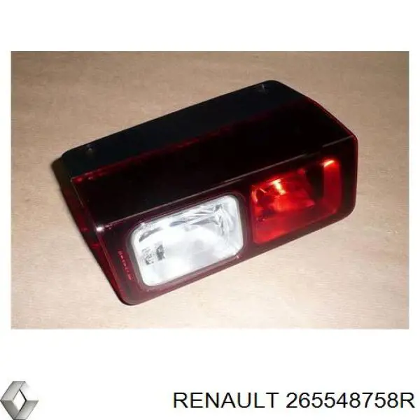 265548758R Renault (RVI) Lanterna direita de marcha à ré