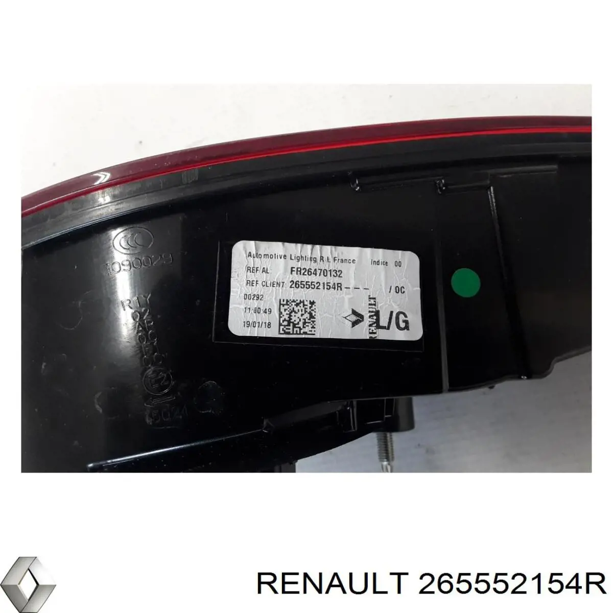 Lanterna traseira esquerda interna Renault (RVI) 265552154R