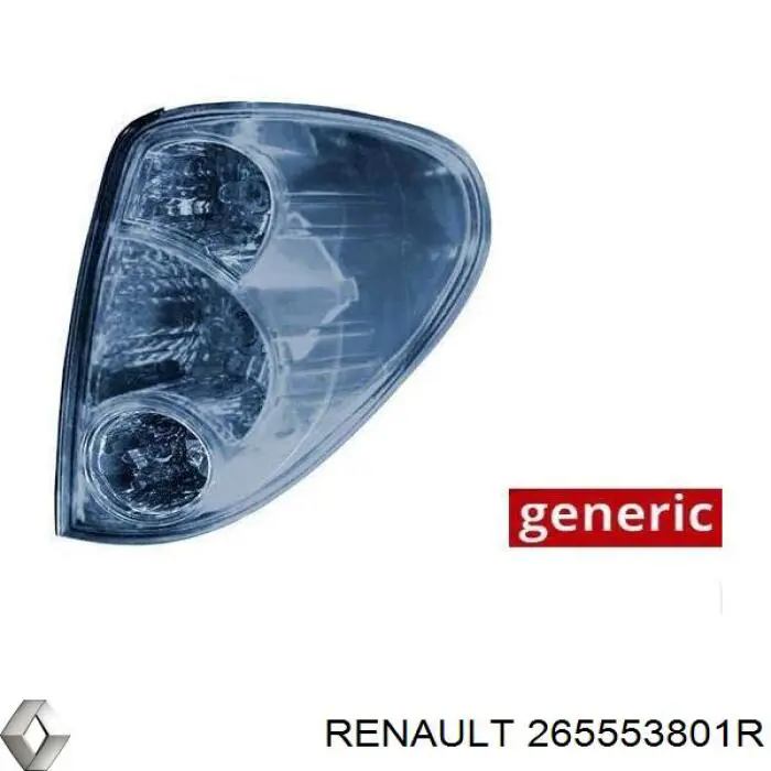 265553801R Renault (RVI) Lanterna traseira esquerda
