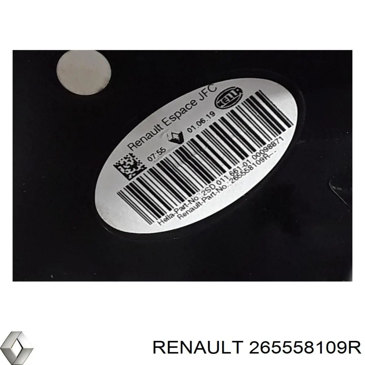 265558109R Renault (RVI) Lanterna traseira esquerda