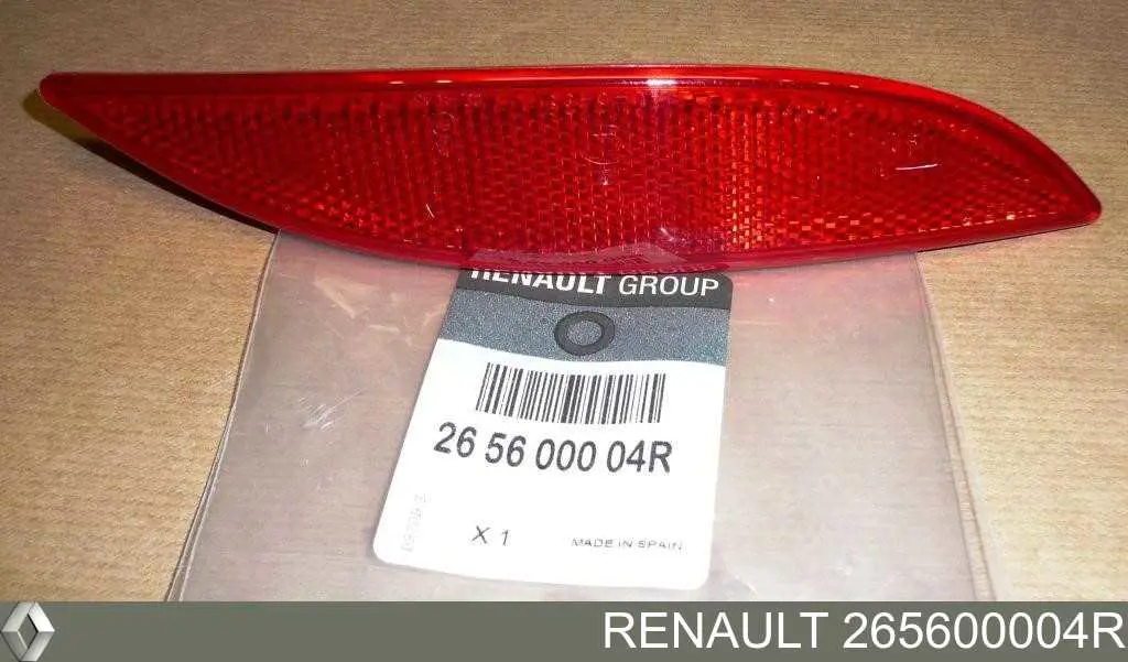 Retrorrefletor (refletor) do pára-choque traseiro direito Renault (RVI) 265600004R preço, a partir de 27,12 USD