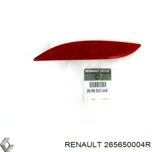 Compre 265650004R Renault (RVI) Retrorrefletor (refletor) do pára-choque traseiro esquerdo