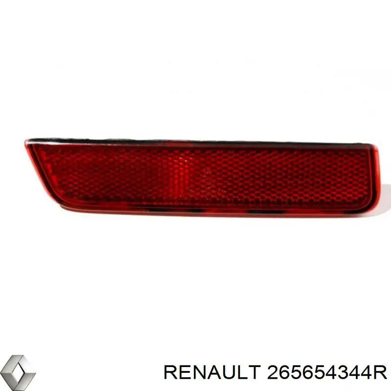Retrorrefletor (refletor) do pára-choque traseiro esquerdo Renault (RVI) 265654344R preço, a partir de 7,02 USD