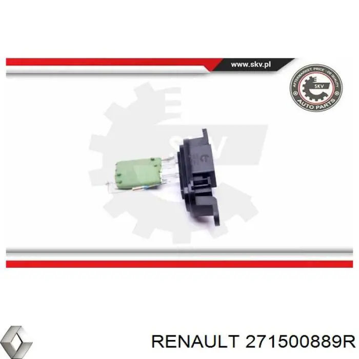 271500889R Renault (RVI) Resistor (resistência) de ventilador de forno (de aquecedor de salão)