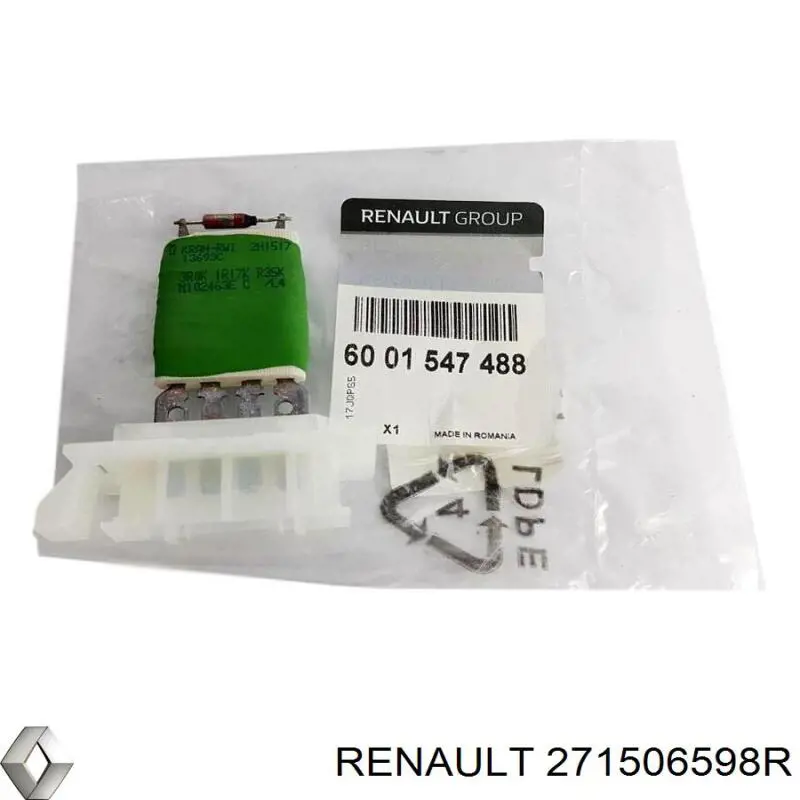 Resistor (resistência) de ventilador de forno (de aquecedor de salão) Renault (RVI) 271506598R preço, a partir de 67,40 USD