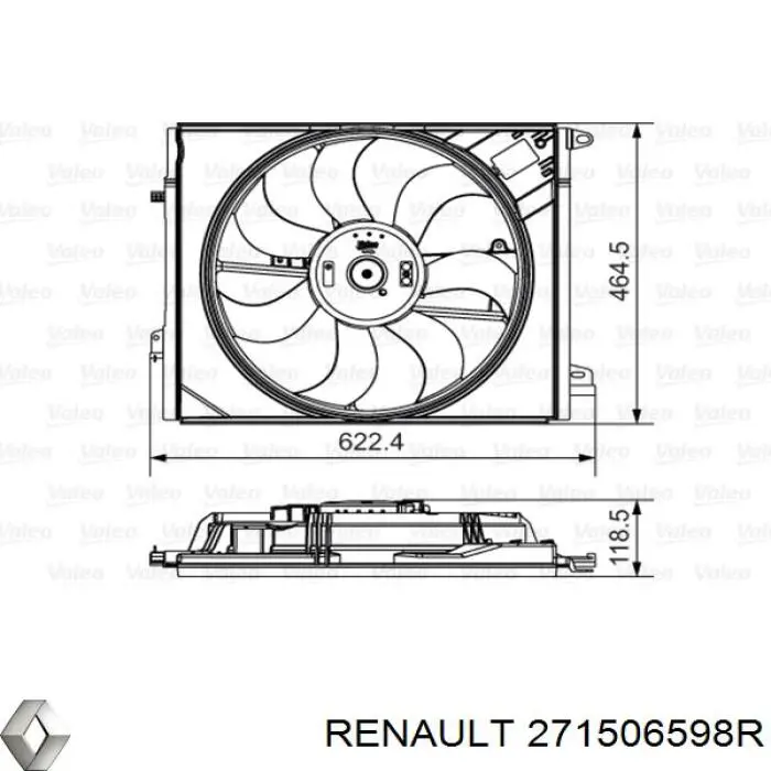 Compre 271506598R Renault (RVI) Resistor (resistência) de ventilador de forno (de aquecedor de salão)