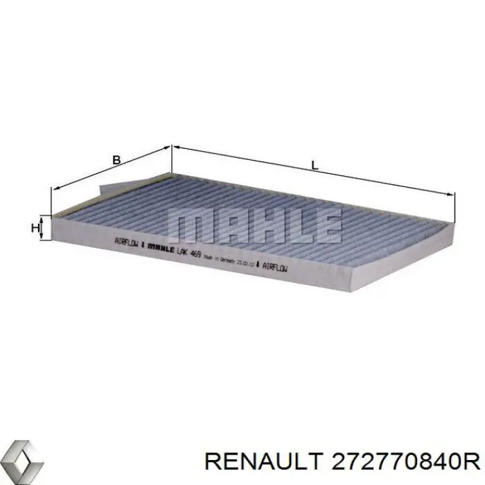 Filtro de salão Renault (RVI) 272770840R preço, a partir de 14,87 USD