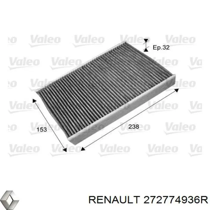 Compre 272774936R Renault (RVI) Filtro de salão
