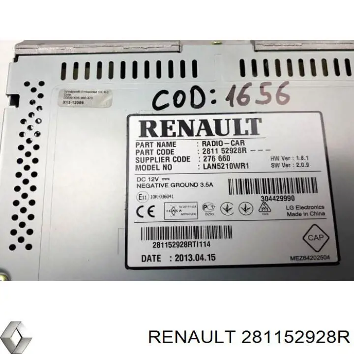 Mostrador multifuncional Renault (RVI) 281153868R preço, a partir de 265,60 USD