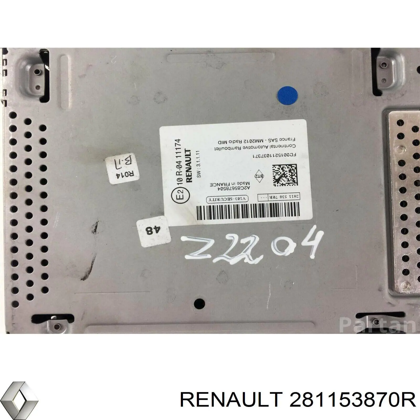 Compre 281153870R Renault (RVI) Aparelhagem de som (rádio AM/FM)