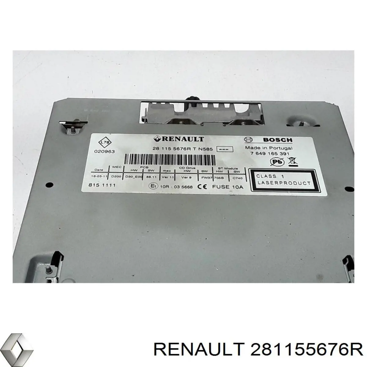 281152237R Renault (RVI) Aparelhagem de som (rádio AM/FM)