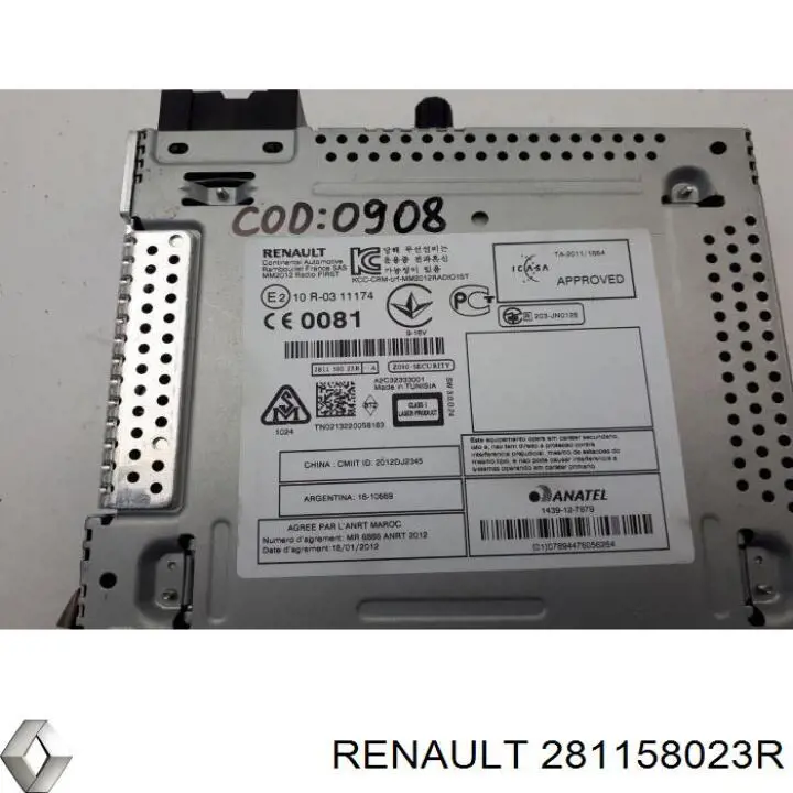 Aparelhagem de som (rádio AM/FM) Renault (RVI) 281158023R preço, a partir de 150,09 USD