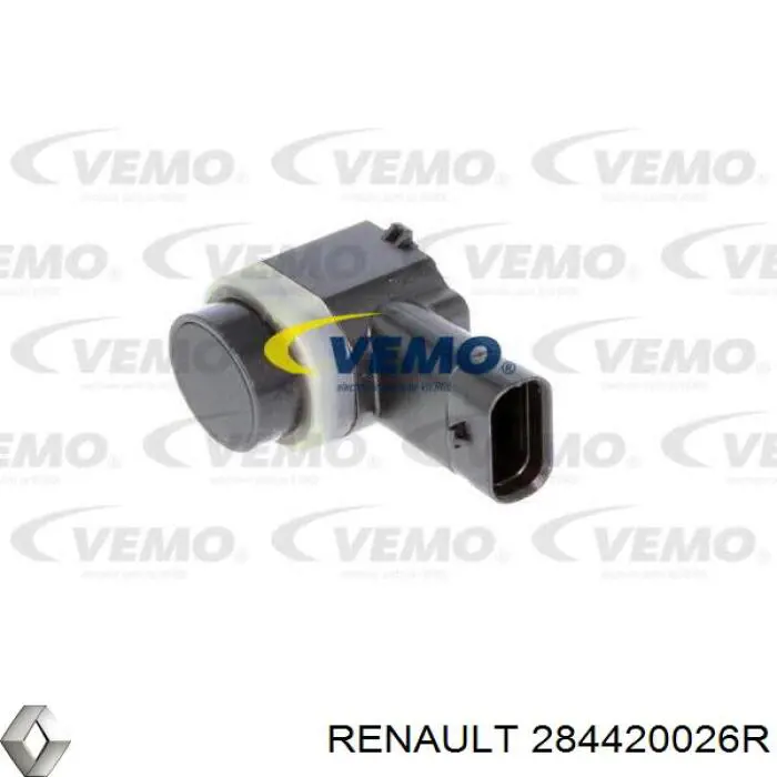 284420026R Renault (RVI) Sensor traseiro de sinalização de estacionamento (sensor de estacionamento)