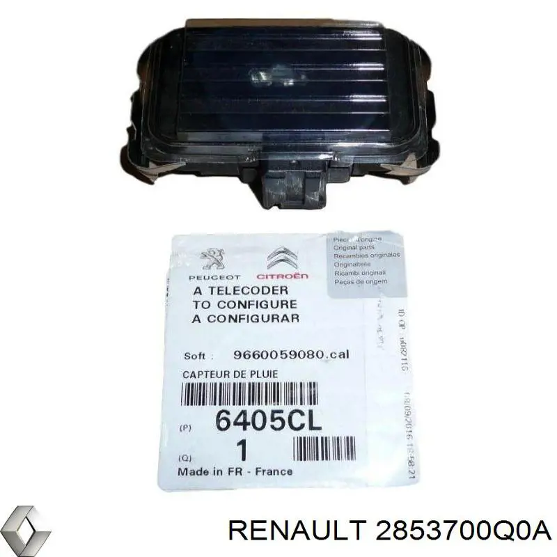 Compre 2853700Q0A Renault (RVI) Chapa de sensor de chuva