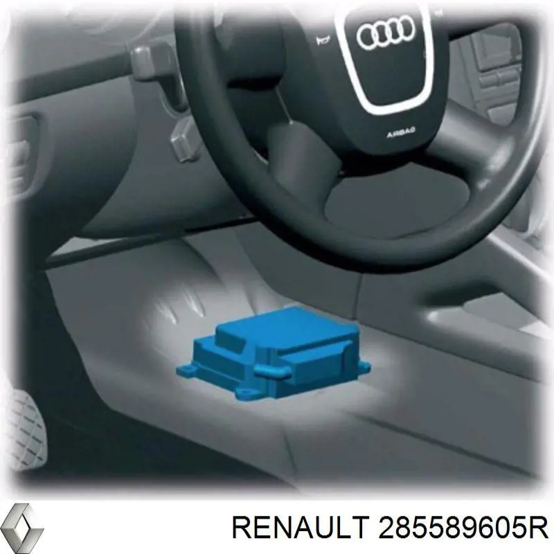 285589605R Renault (RVI) Módulo processador de controlo da bolsa de ar (Centralina eletrônica AIRBAG)